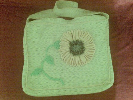 Háčkovaná taška na plece